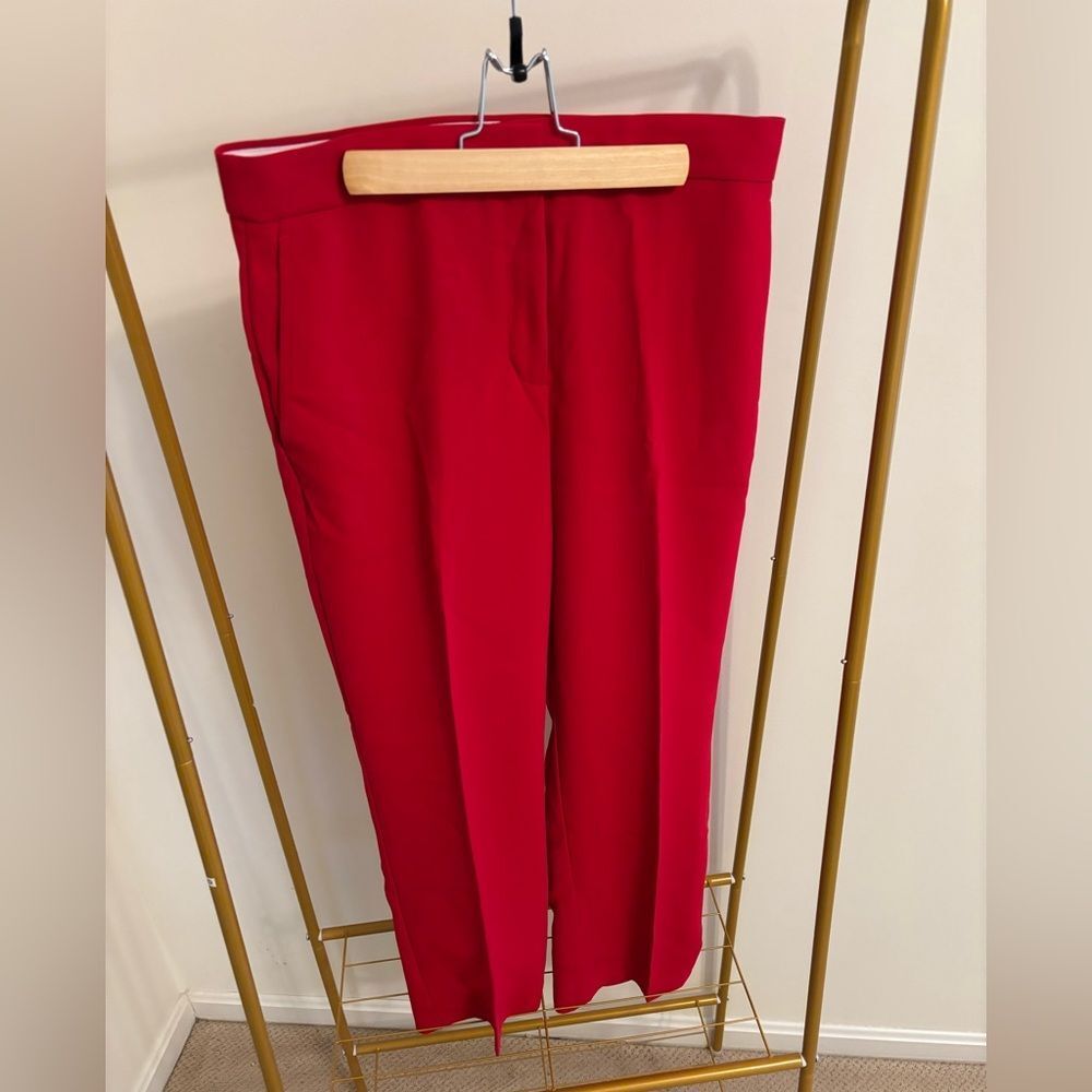 Ann Taylor suit pants red